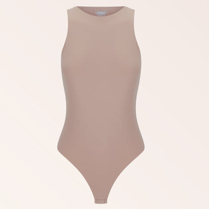 High Neck Tank Bodysuit - Nude
