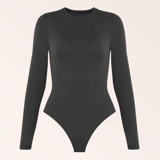 Classic Long Sleeve Bodysuit - Black