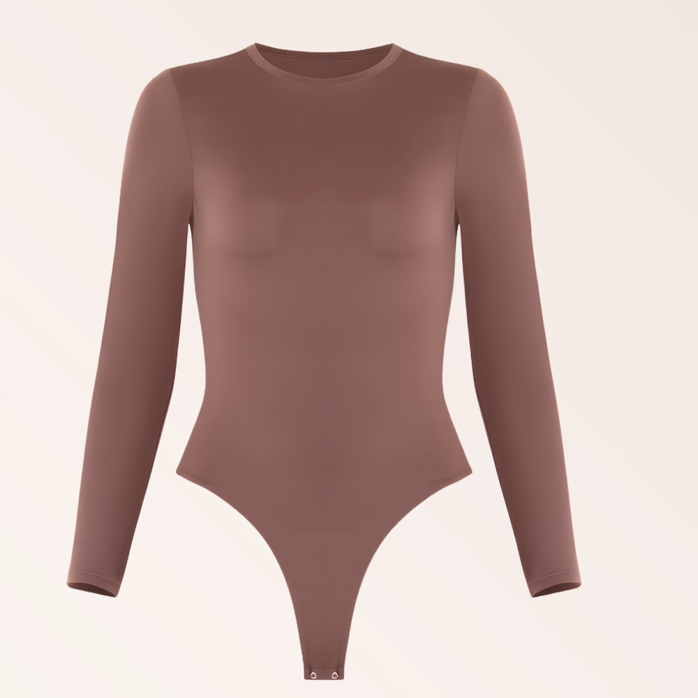 Classic Long Sleeve Bodysuit - Coffee