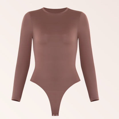 Classic Long Sleeve Bodysuit - Coffee