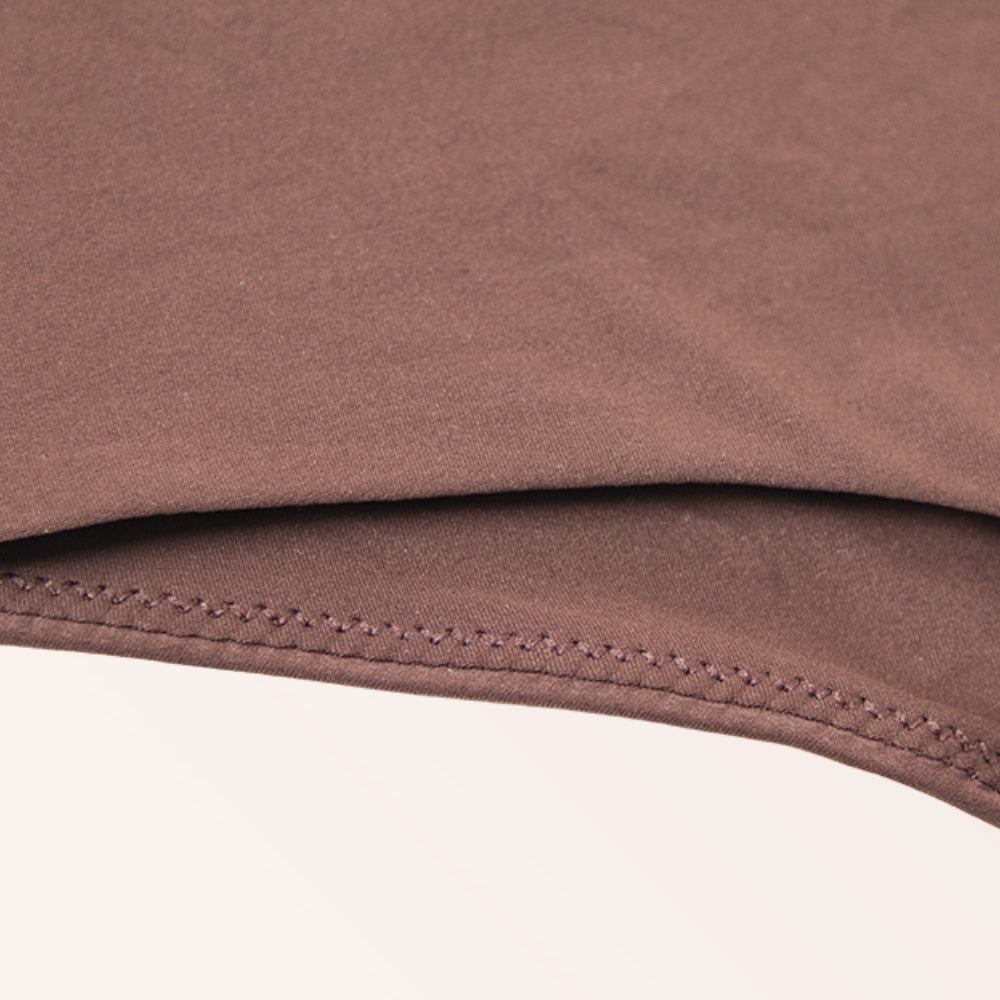 Scoop Neck Tee Bodysuit - Coffee