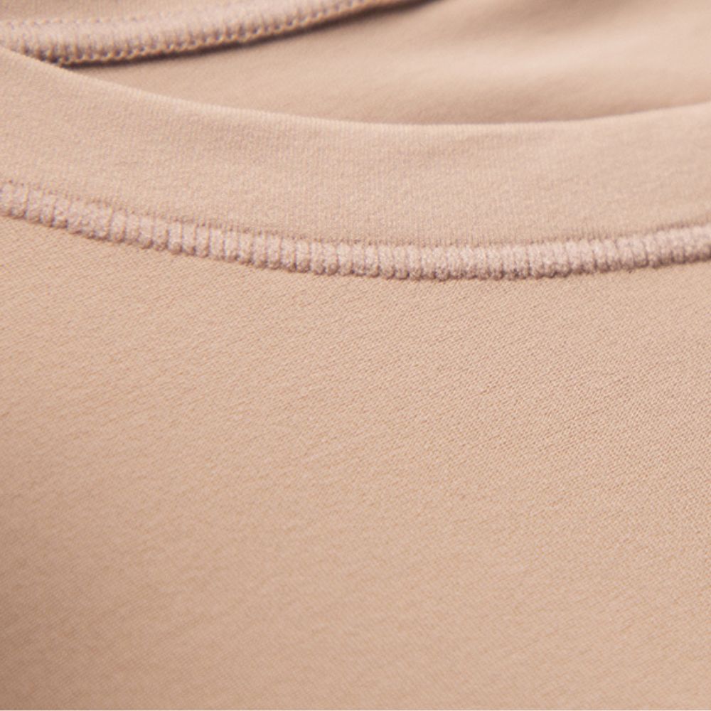 Scoop Neck Tee Bodysuit - Nude