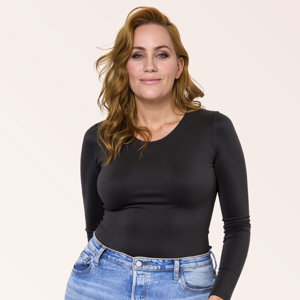 Classic Long Sleeve Bodysuit - Black