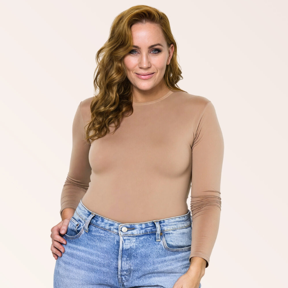 Classic Long Sleeve Bodysuit - Nude