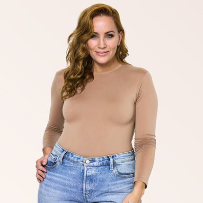 Classic Long Sleeve Bodysuit - Nude