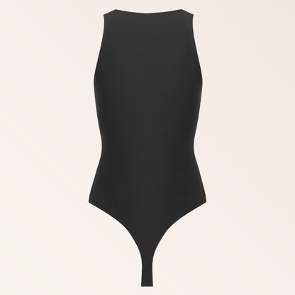 High Neck Tank Bodysuit - Black