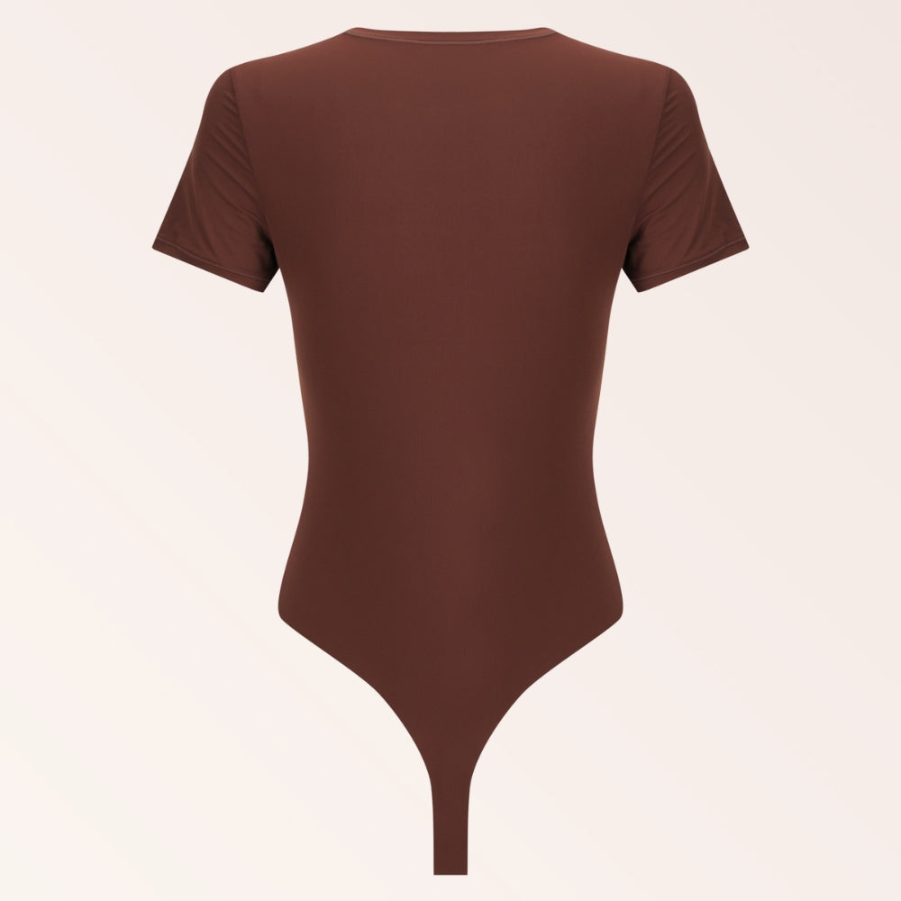 Classic Tee Bodysuit - Coffee