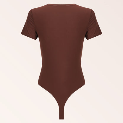 Classic Tee Bodysuit - Coffee