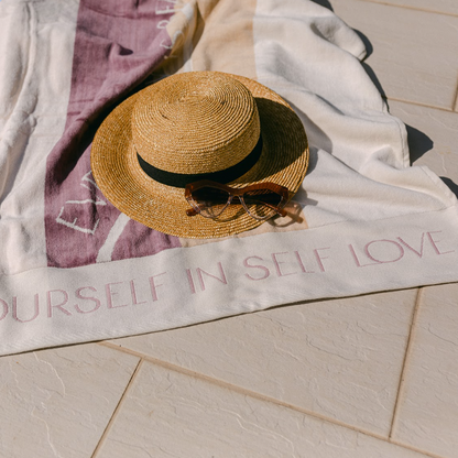 Luxury Beach Towel - Wrap Yourself in Self Love